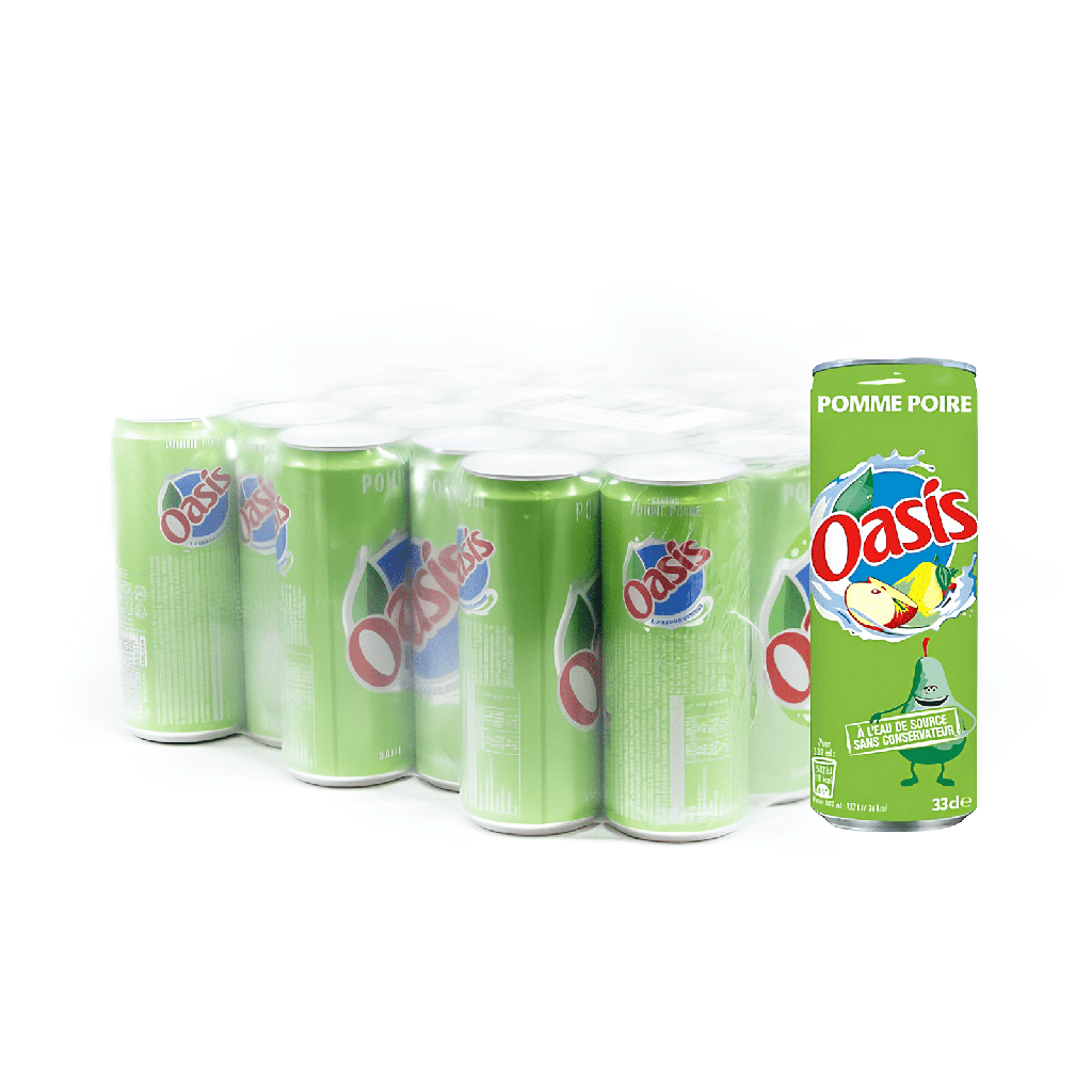Oasis - Pack de canettes Pomme Poire - 24 x 33 cl