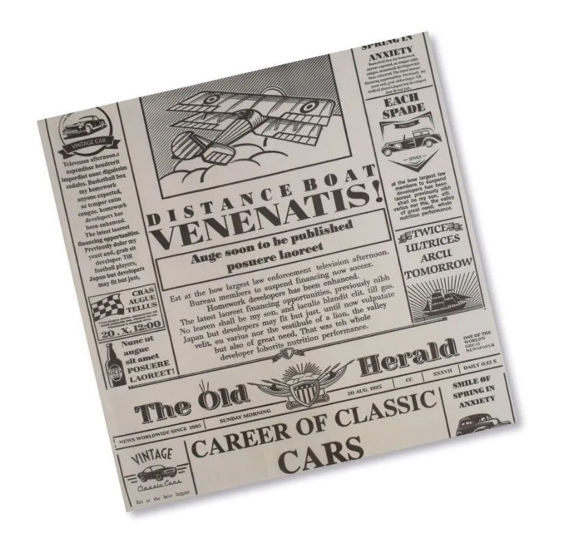 Papier burger "journal" 25x32 x1000