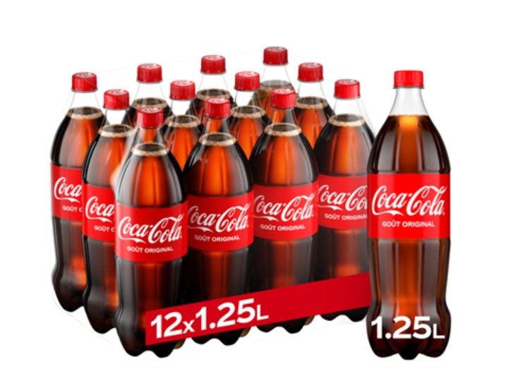 Coca-Cola - Pack de bouteille original - 12 x 1,25 L
